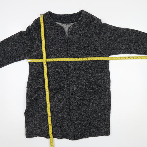 Zara Women Grey Long Sleeve Knit Open Cardigan Size 12
