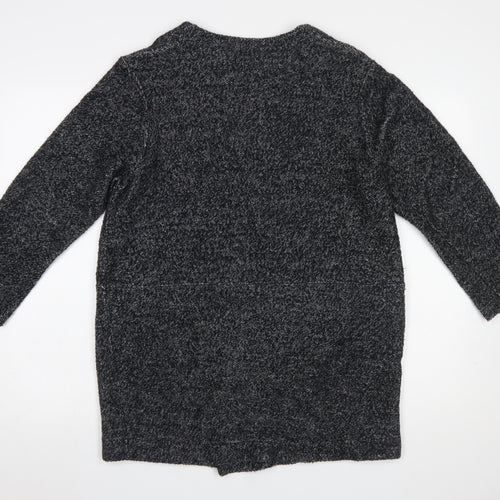 Zara Women Grey Long Sleeve Knit Open Cardigan Size 12