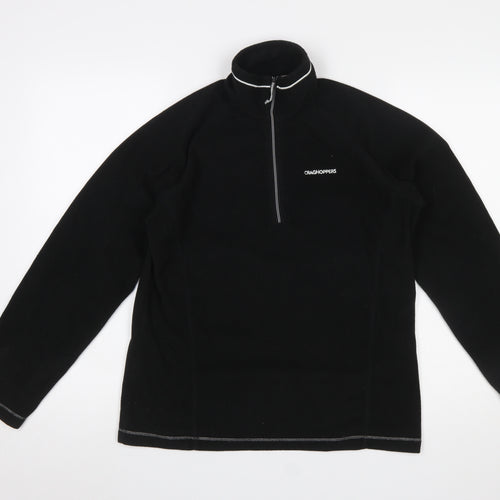 Craghoppers Women’s Black Fleece 1/2 Zip Pullover Sweatshirt UK 12