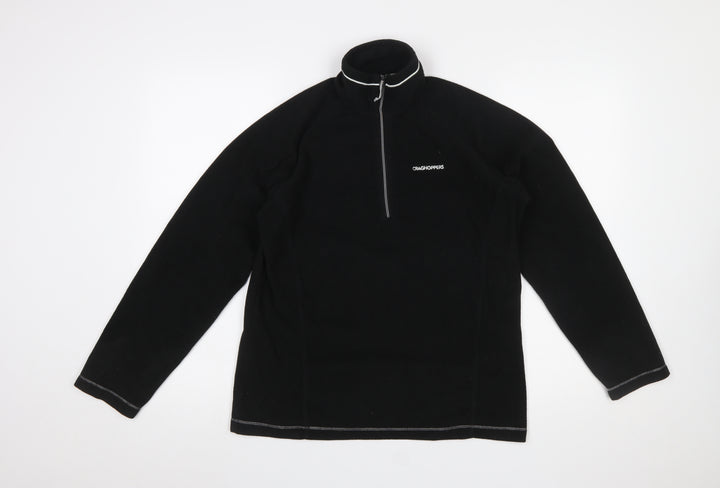 Craghoppers Women’s Black Fleece 1/2 Zip Pullover Sweatshirt UK 12