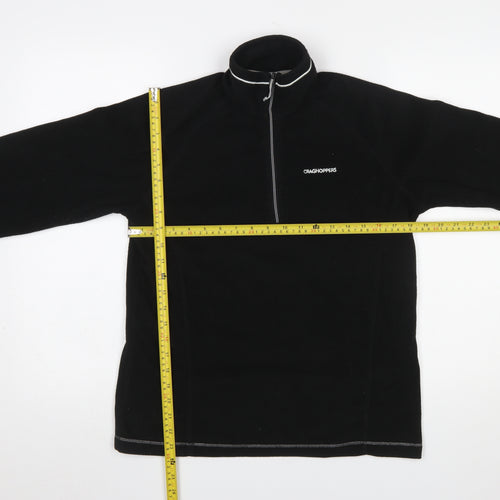 Craghoppers Women’s Black Fleece 1/2 Zip Pullover Sweatshirt UK 12