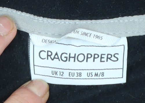 Craghoppers Women’s Black Fleece 1/2 Zip Pullover Sweatshirt UK 12