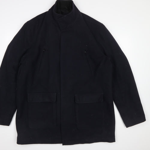 Tokyo Laundry Men's Black XL Polyester Lined Overcoat