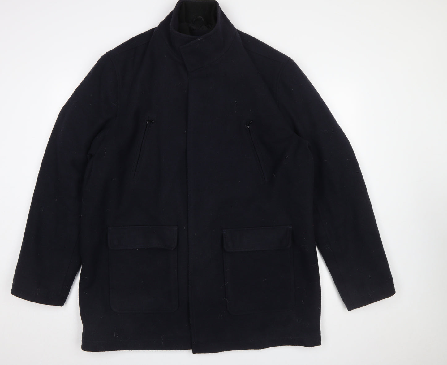 Tokyo Laundry Men's Black XL Polyester Lined Overcoat