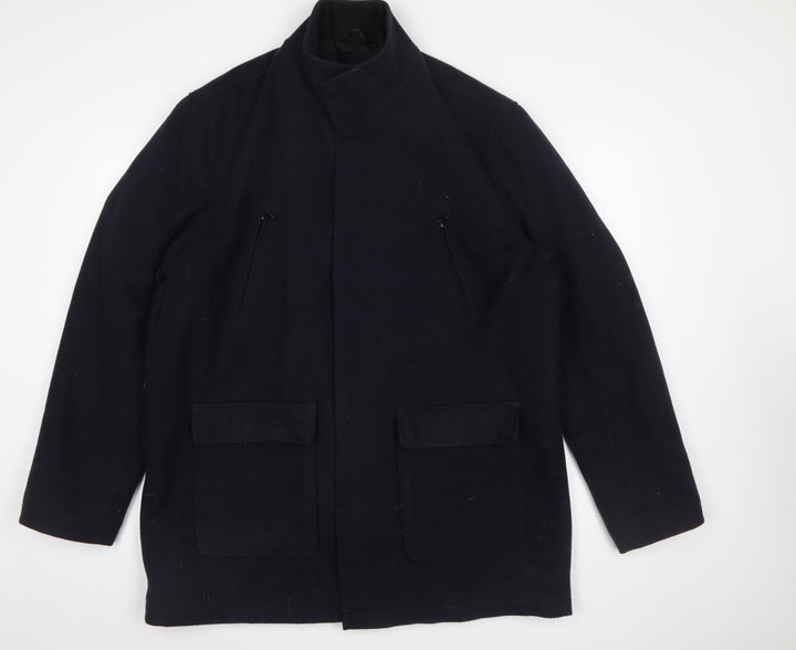 Tokyo Laundry Men's Black XL Polyester Lined Overcoat
