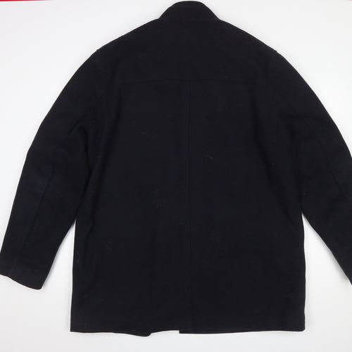 Tokyo Laundry Men's Black XL Polyester Lined Overcoat