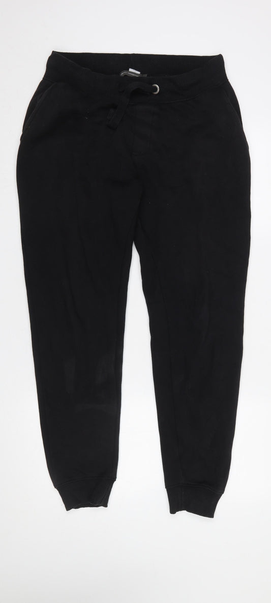 French Connection Men's Black Jogger Trousers M Regular Fit Cotton
