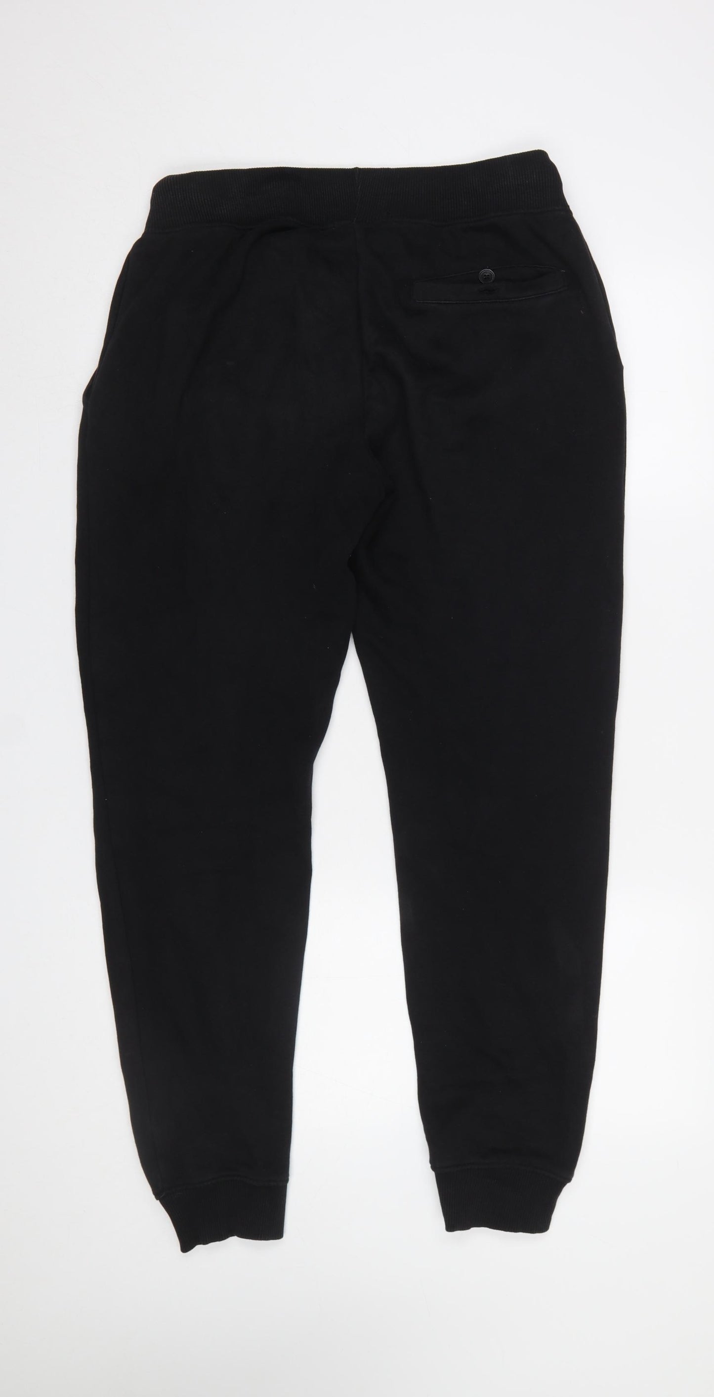 French Connection Men's Black Jogger Trousers M Regular Fit Cotton