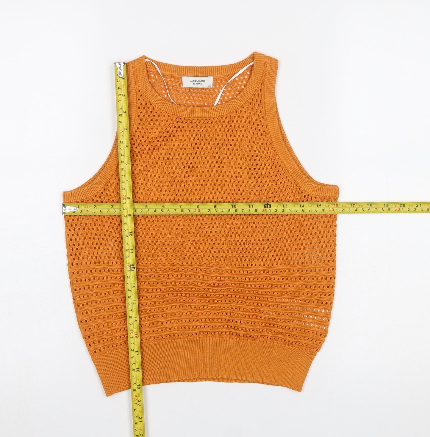 Jacqueline de Yong Women’s Orange Knit Tank Top XS