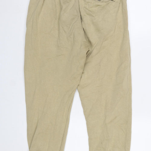 Nike Men's Beige Jogger Trousers S Regular Fit Elastic Waist