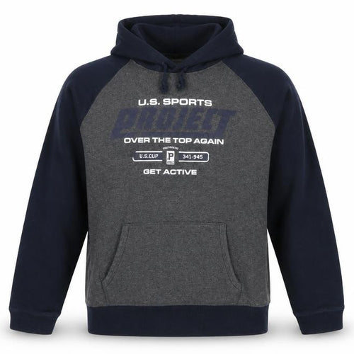 vanVaan Women’s Grey & Navy Pullover Hoodie XL Relaxed Fit Casual