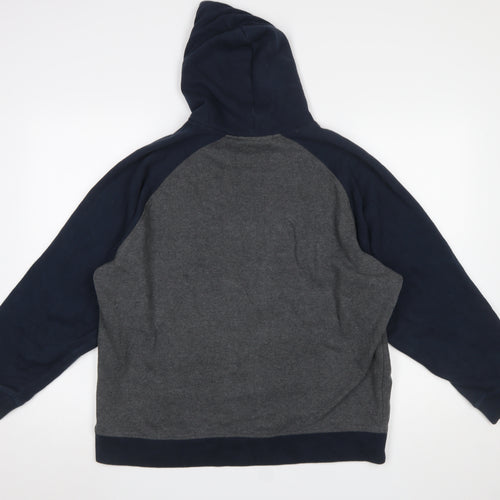 vanVaan Women’s Grey & Navy Pullover Hoodie XL Relaxed Fit Casual