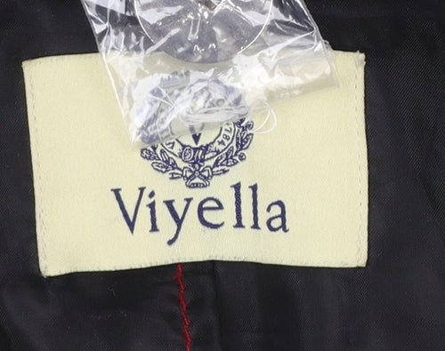 Viyella Women’s Grey Herringbone Blazer Jacket Size 10 Classic Fit