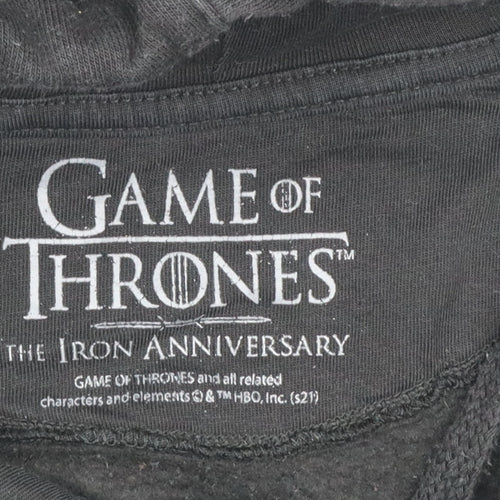 Game of Thrones Men’s Black Hoodie S Pullover Night King Graphic