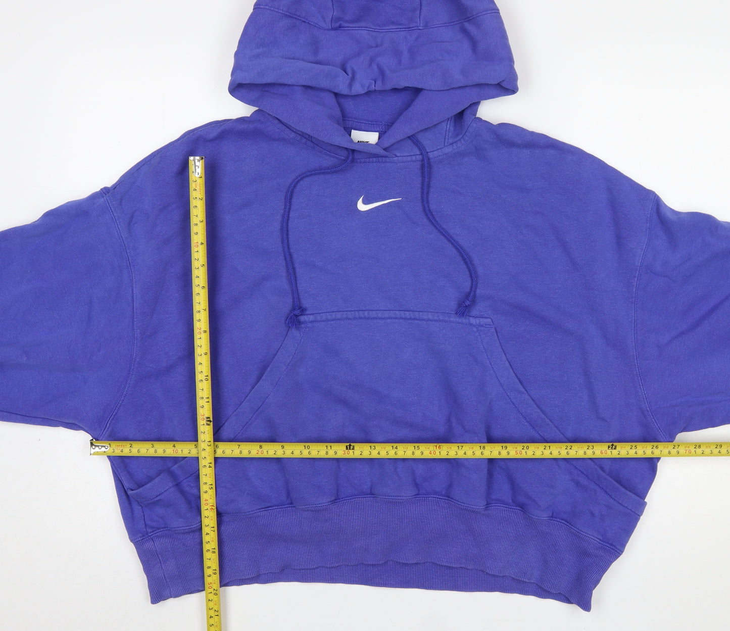 Nike Women's Purple Pullover Hoodie Small Relaxed Fit Cotton Blend