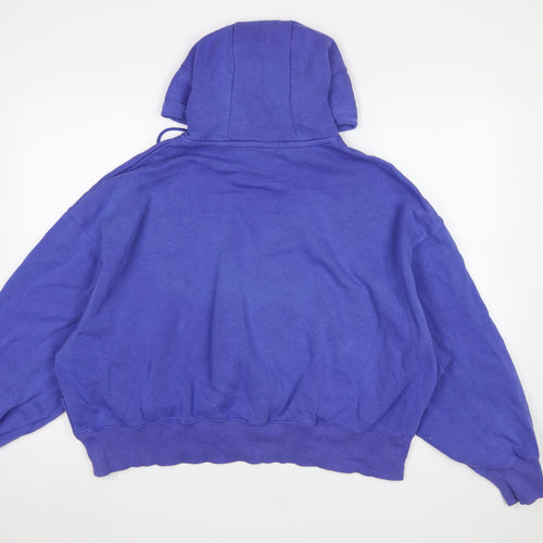 Nike Women's Purple Pullover Hoodie Small Relaxed Fit Cotton Blend