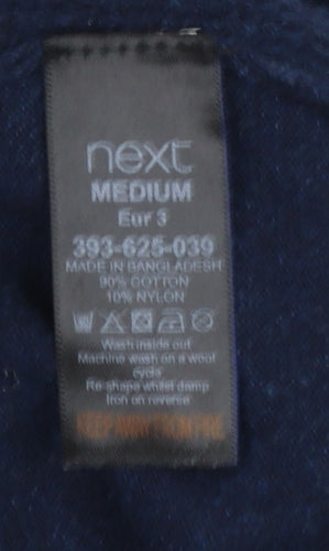 Next Men's Blue Cotton Crew Neck Pullover Jumper Size M