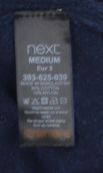 Next Men's Blue Cotton Crew Neck Pullover Jumper Size M