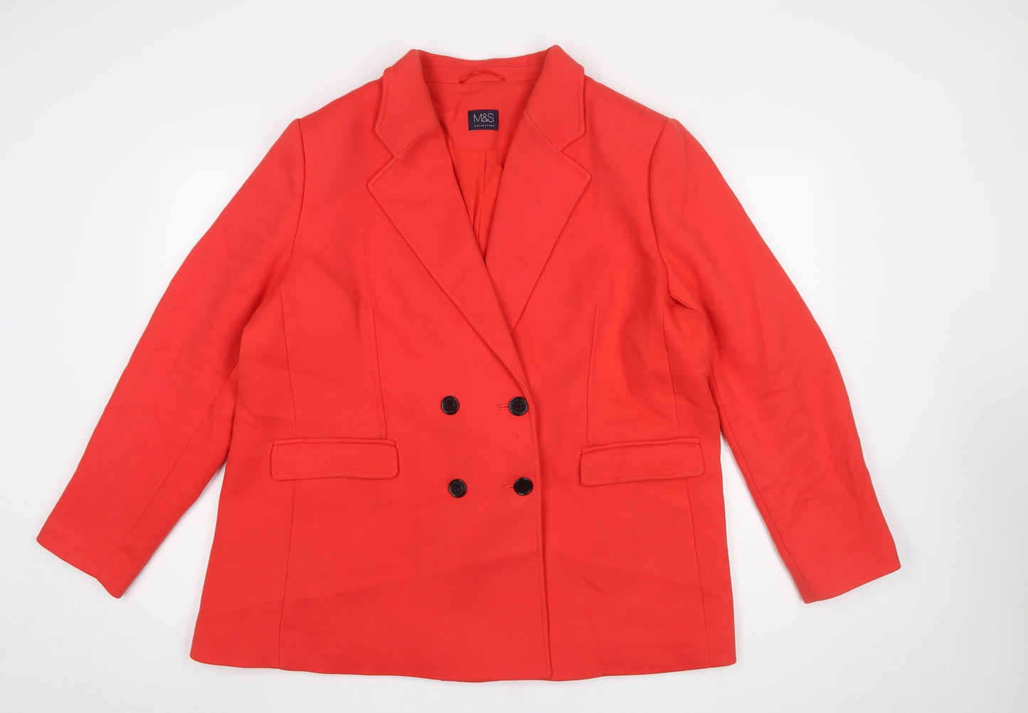 Marks and Spencer Women Red Double-Breasted Blazer UK 20