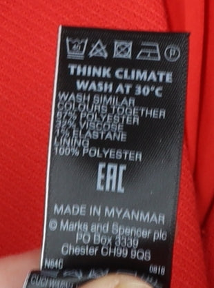 Marks and Spencer Women Red Double-Breasted Blazer UK 20