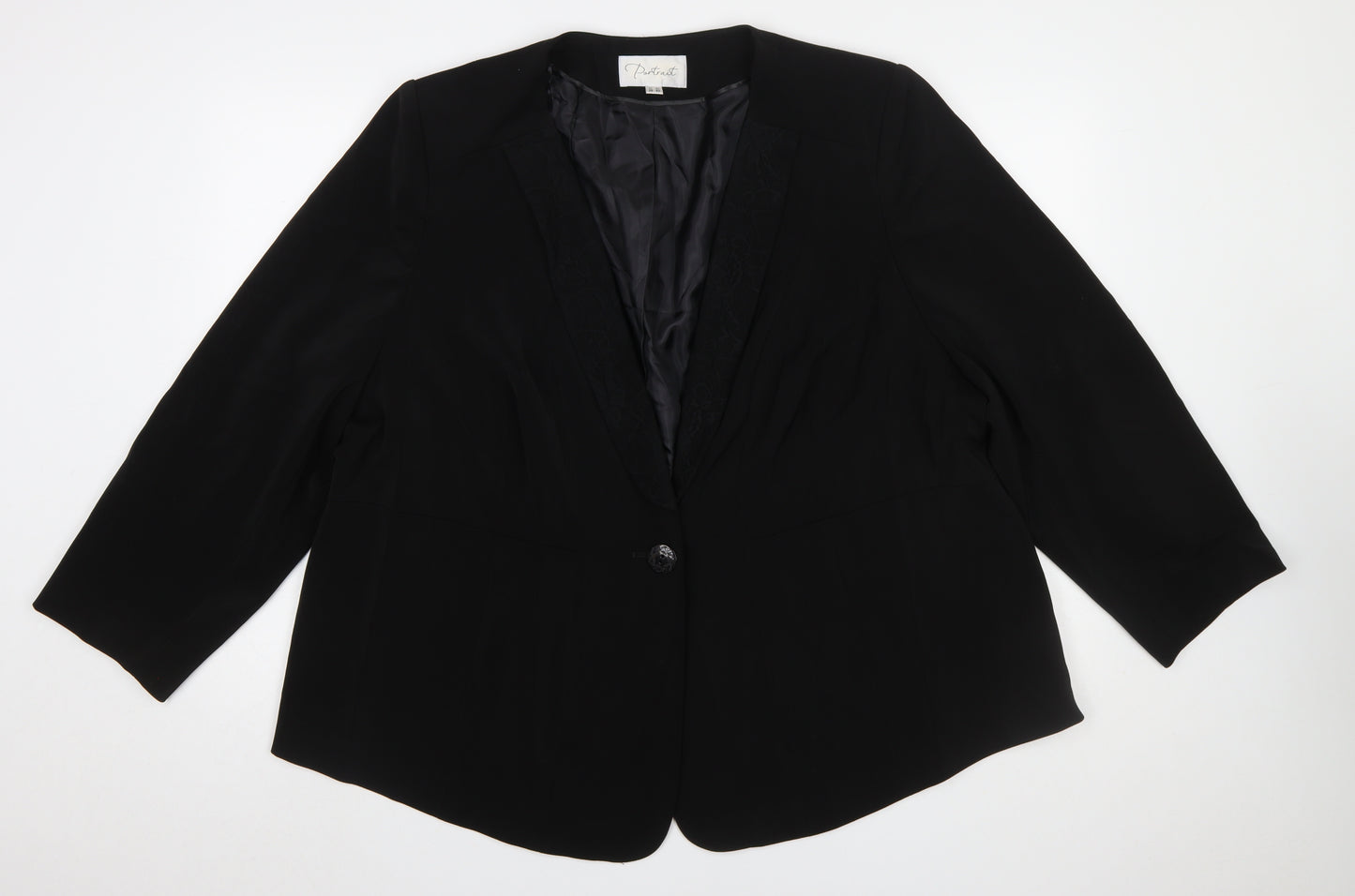 Portrait Women's Black Size 26 Classic Single-Breasted Blazer