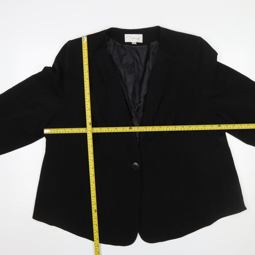 Portrait Women's Black Size 26 Classic Single-Breasted Blazer
