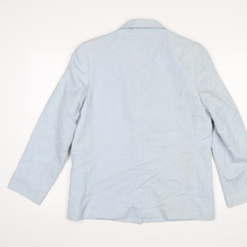 Marks and Spencer St Michael Womens Light Blue Single-Breasted Blazer UK 14