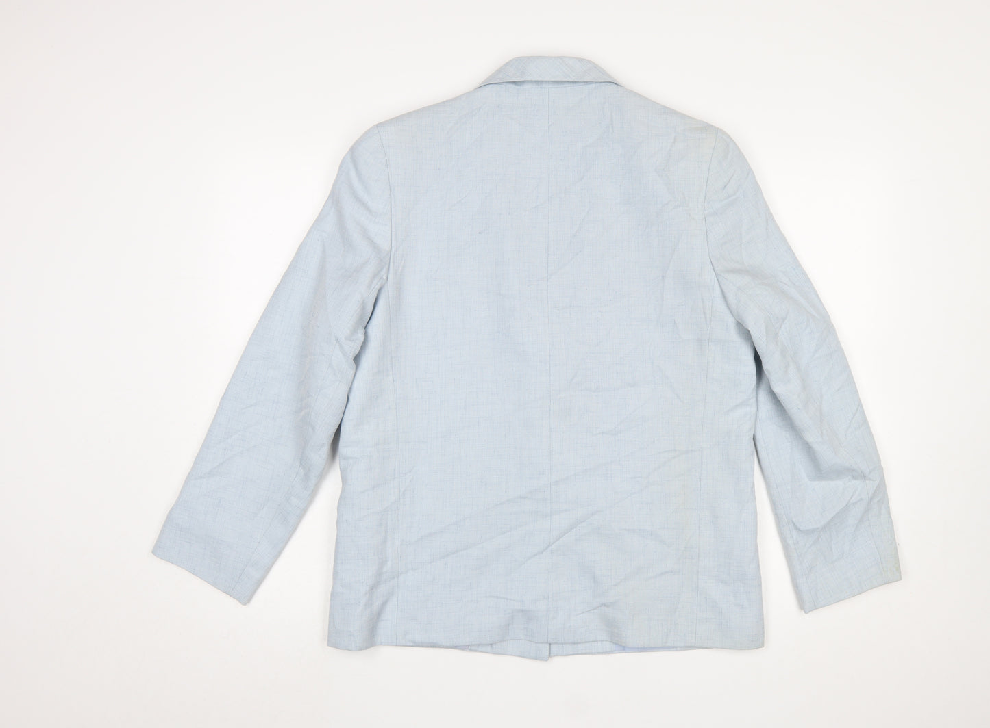 Marks and Spencer St Michael Womens Light Blue Single-Breasted Blazer UK 14