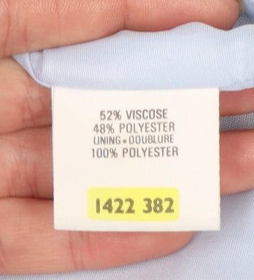 Marks and Spencer St Michael Womens Light Blue Single-Breasted Blazer UK 14