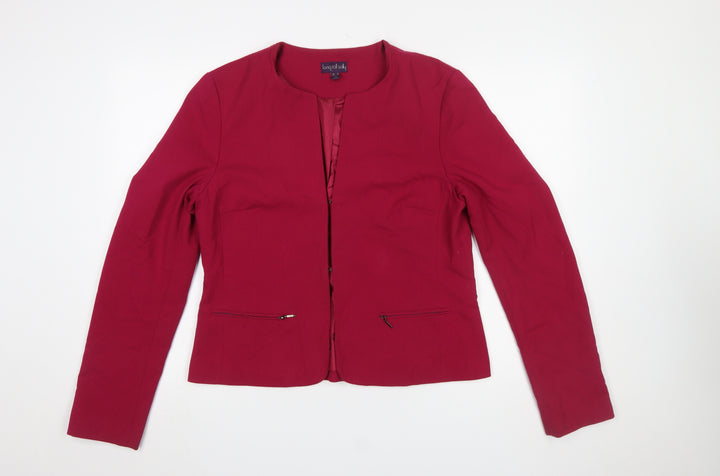 Long Tall Sally Women's Red Size 12 Tailored Lined Blazer Jacket