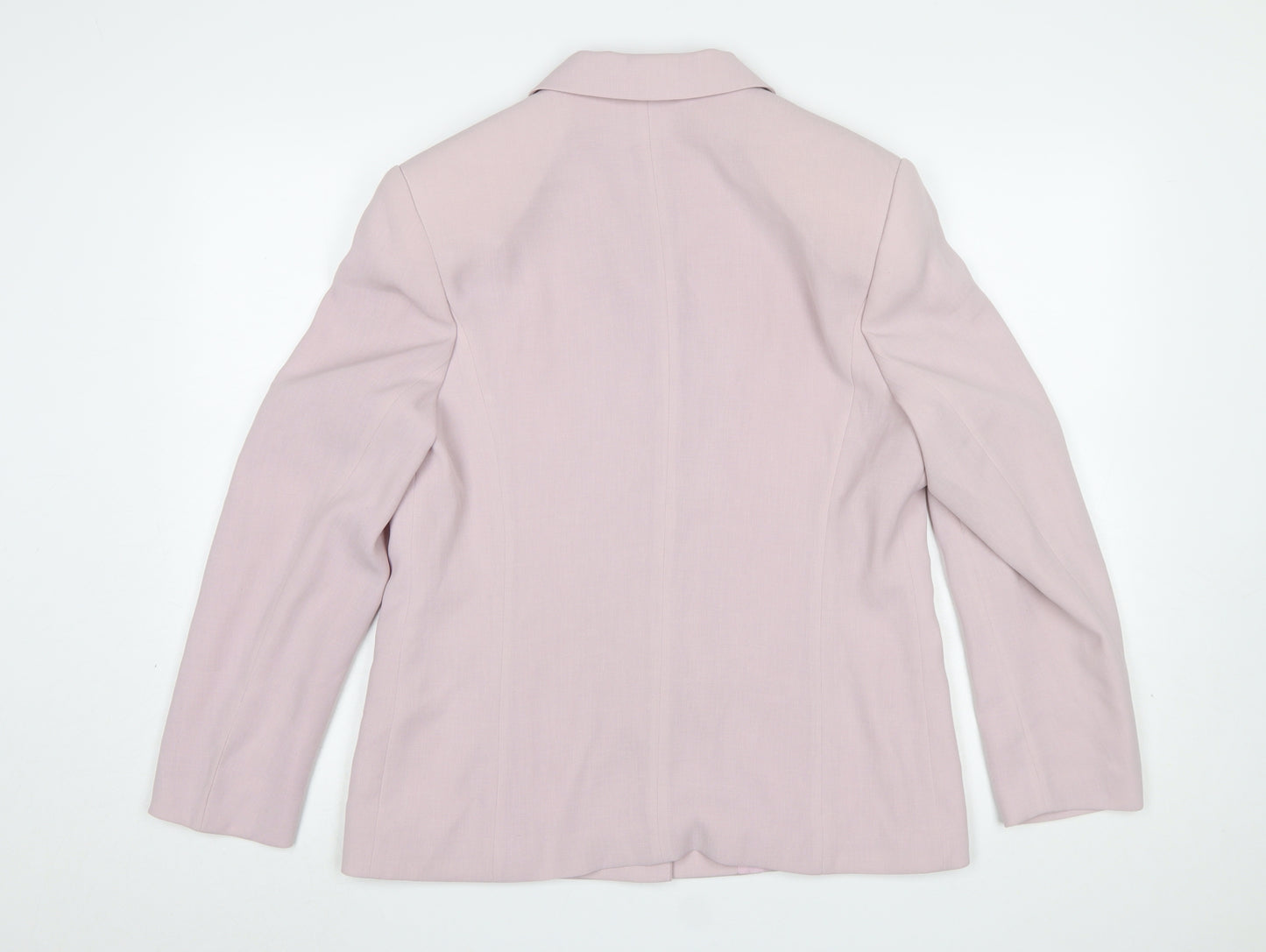 Marcona Women’s Pink Polyester Blazer Jacket Size 14 Classic Tailored