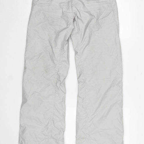 Decathlon Women’s Grey Snow Pants Size 10 Waterproof Lined Trousers