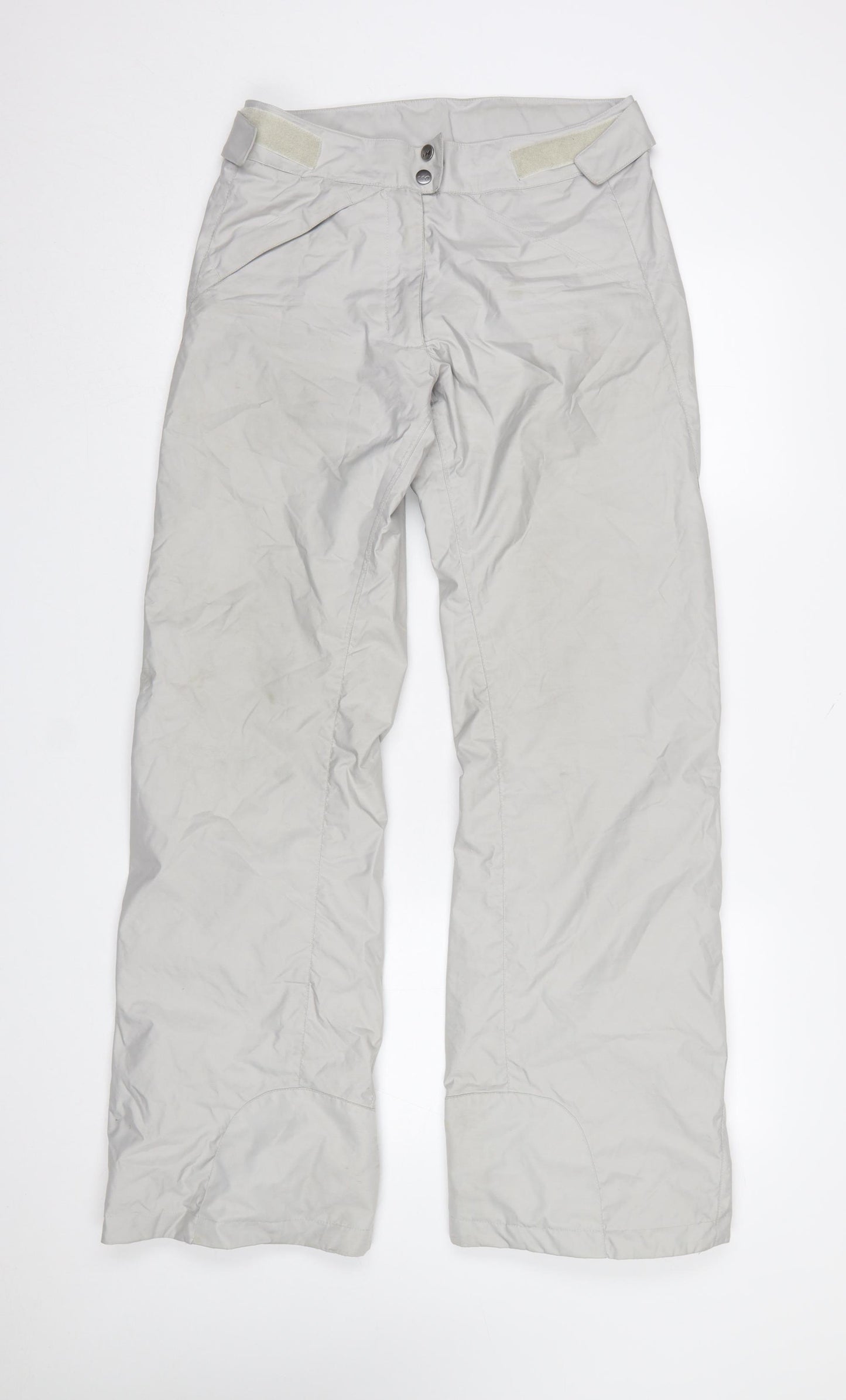 Decathlon Women’s Grey Snow Pants Size 10 Waterproof Lined Trousers
