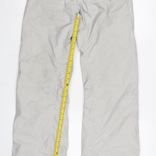 Decathlon Women’s Grey Snow Pants Size 10 Waterproof Lined Trousers