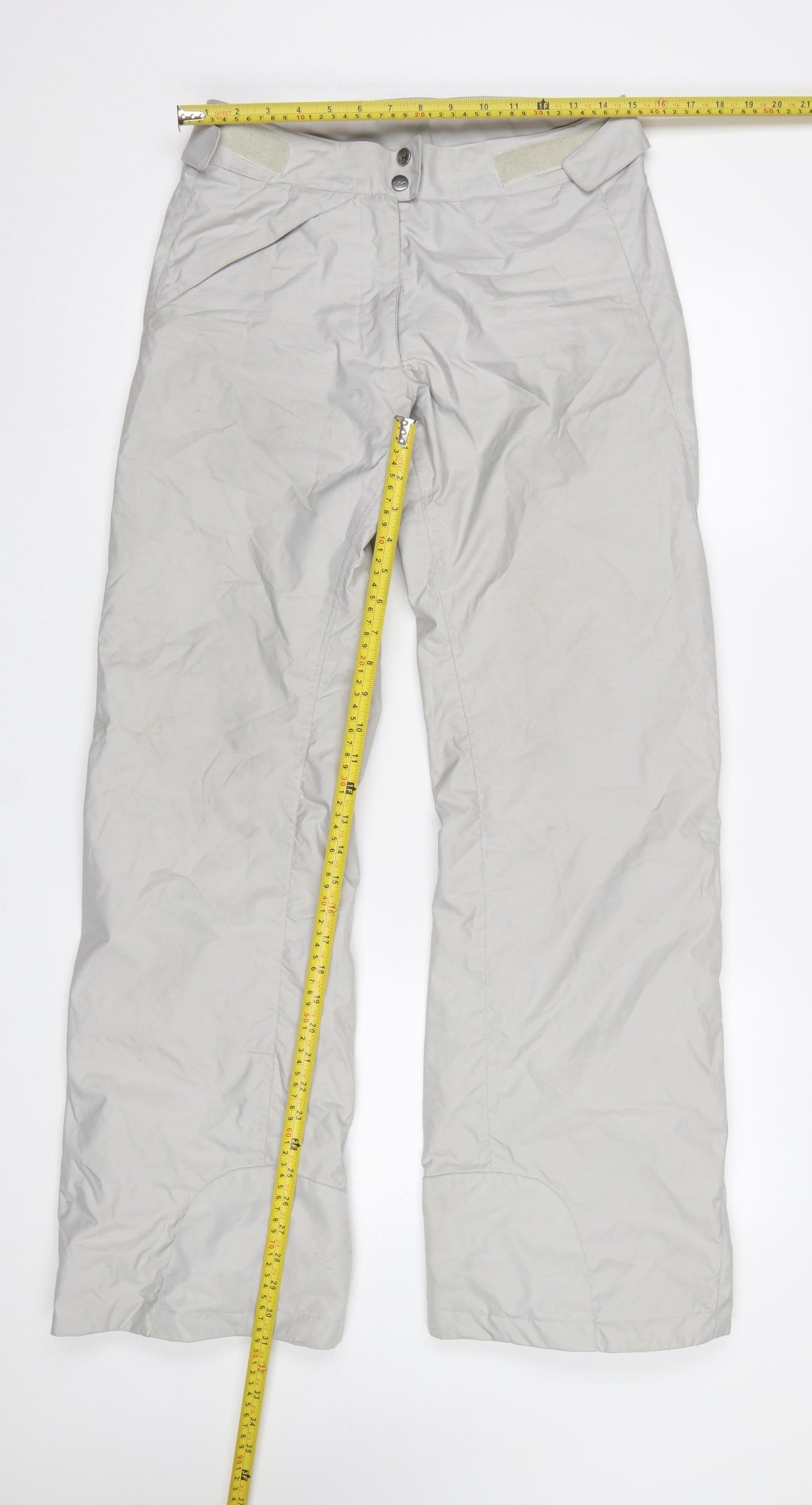 Decathlon Women’s Grey Snow Pants Size 10 Waterproof Lined Trousers