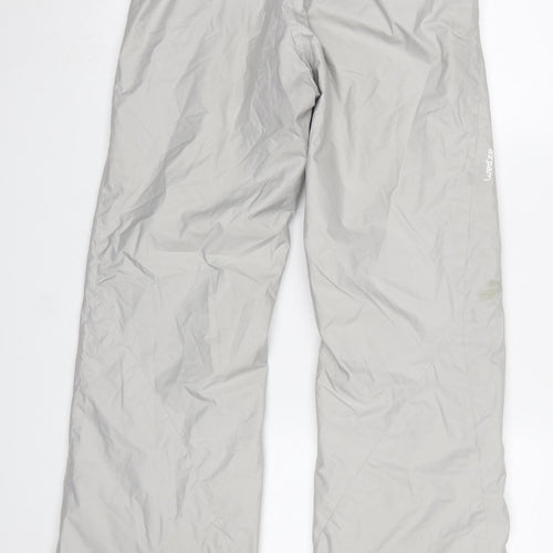 Decathlon Women’s Grey Snow Pants Size 10 Waterproof Lined Trousers