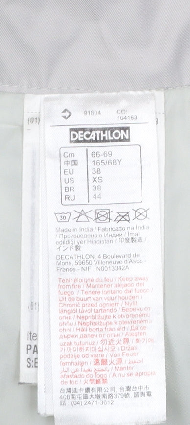 Decathlon Women’s Grey Snow Pants Size 10 Waterproof Lined Trousers
