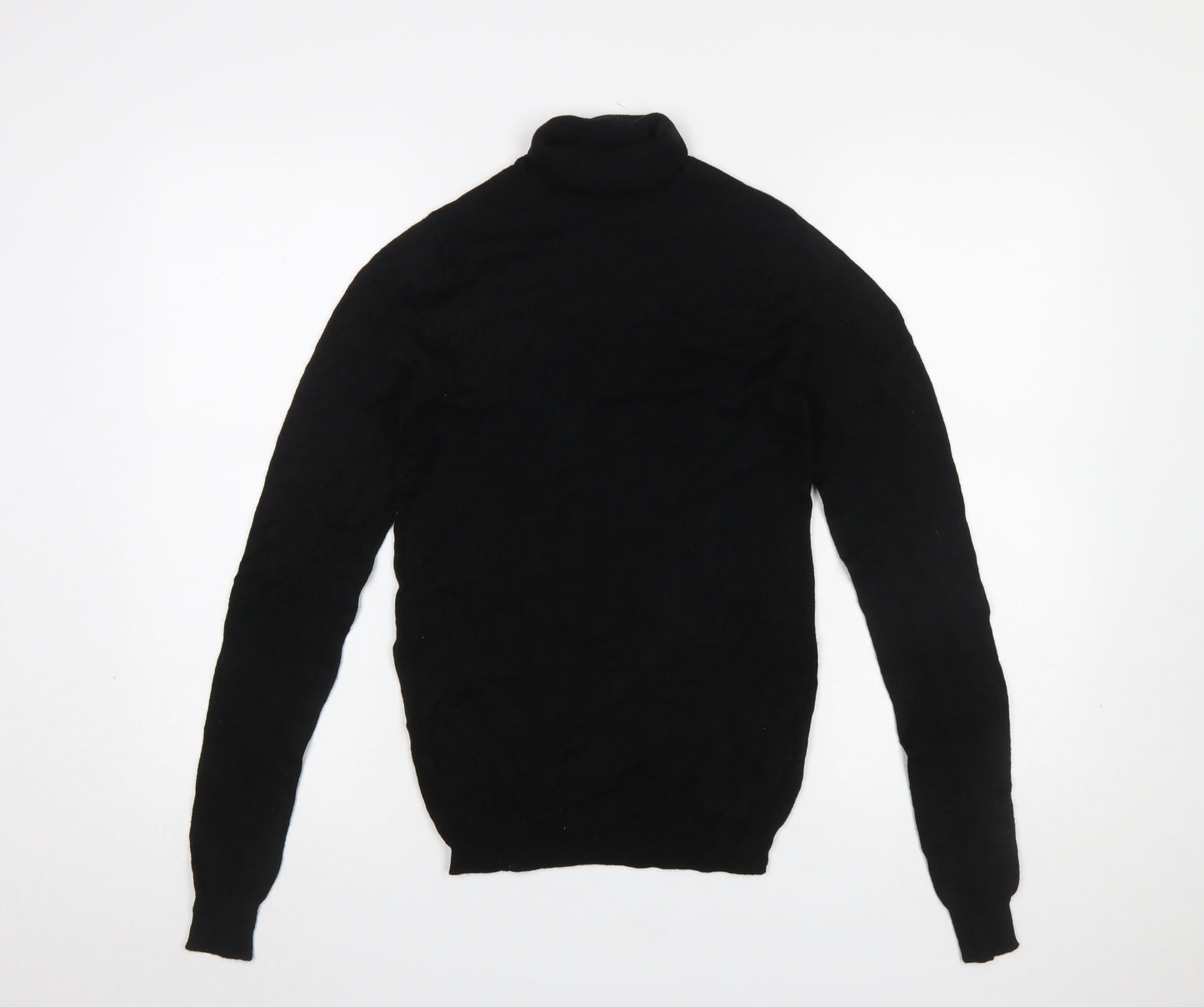 Collusion Womens Black Roll Neck Acrylic Knit Jumper XS