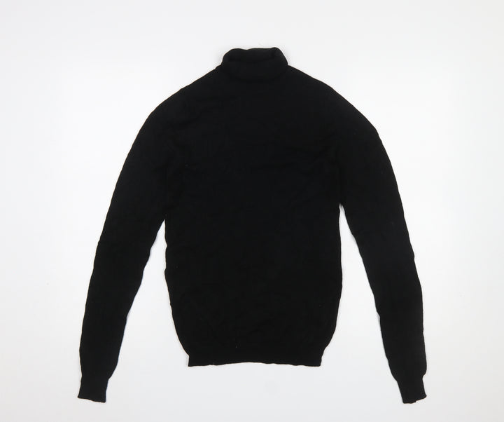 Collusion Womens Black Roll Neck Acrylic Knit Jumper XS