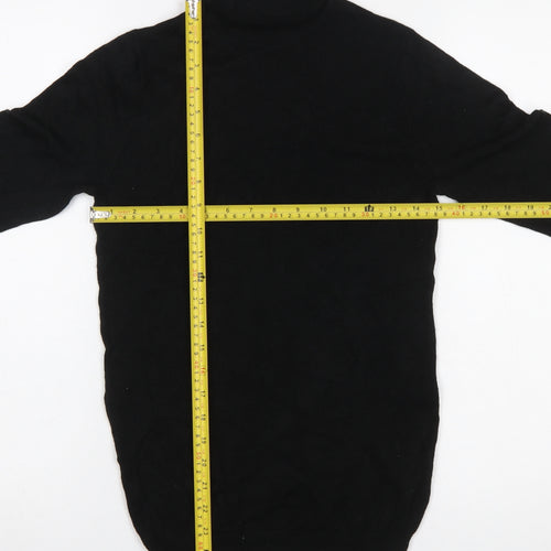 Collusion Womens Black Roll Neck Acrylic Knit Jumper XS