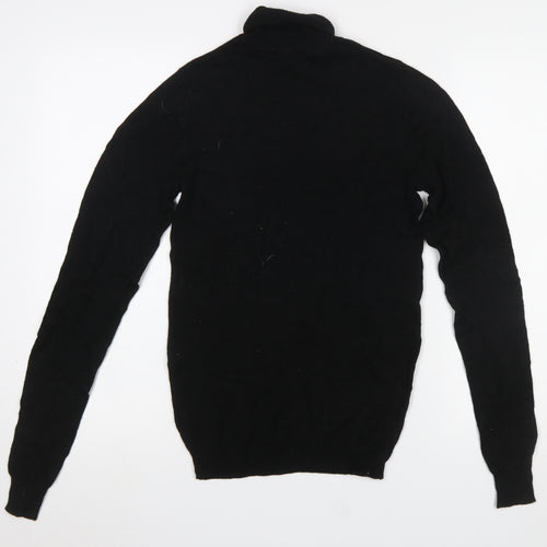 Collusion Womens Black Roll Neck Acrylic Knit Jumper XS