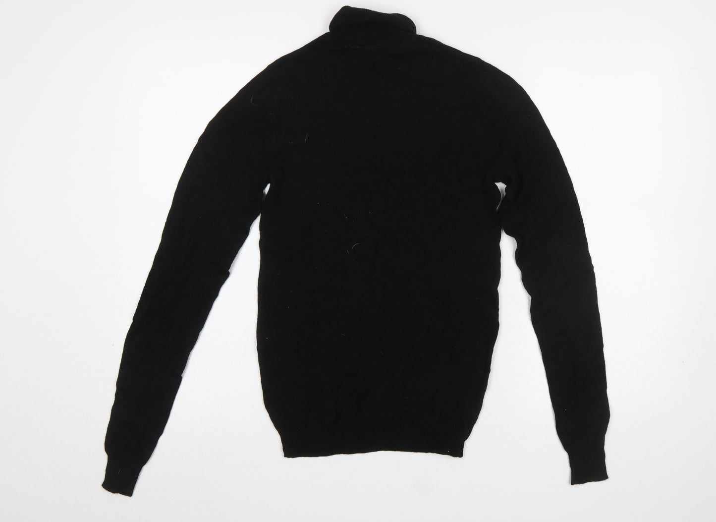 Collusion Womens Black Roll Neck Acrylic Knit Jumper XS