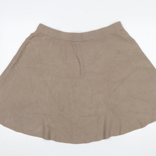 Y.A.S Women Beige A-Line Knit Short Skirt Size XL