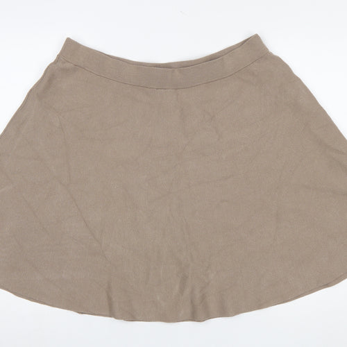Y.A.S Women Beige A-Line Knit Short Skirt Size XL