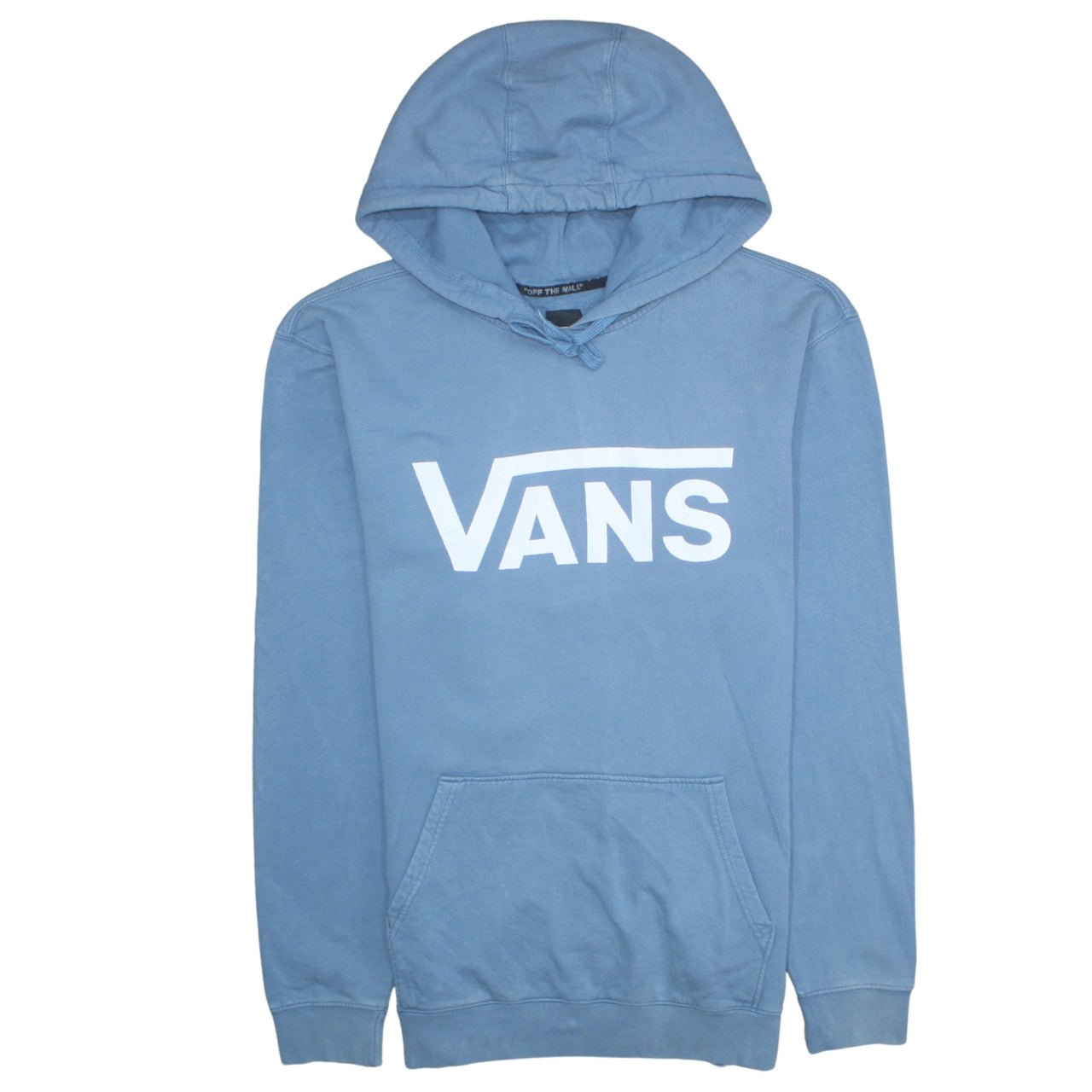 Vans Men Blue Pullover Hoodie Medium Graphic Fleece Sweatshirt