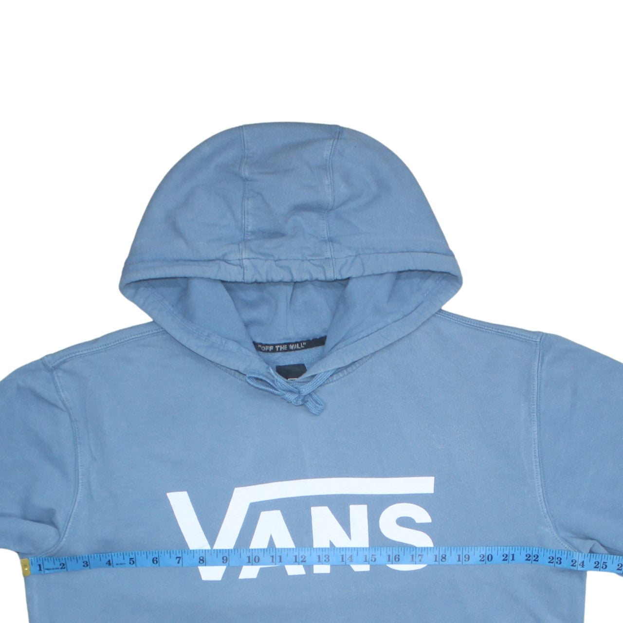 Vans Men Blue Pullover Hoodie Medium Graphic Fleece Sweatshirt