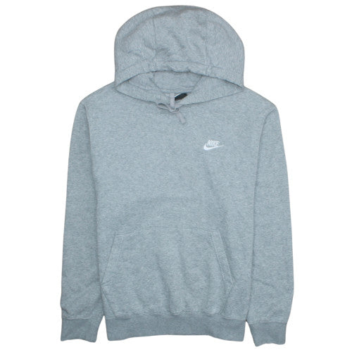 Nike Men's Grey Pullover Hoodie M Regular Fit Fleece Sweatshirt