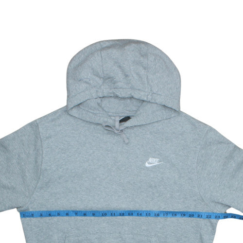 Nike Men's Grey Pullover Hoodie M Regular Fit Fleece Sweatshirt