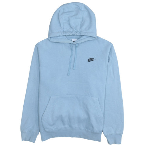 Nike Womens Blue Pullover Hoodie L Regular Fit Casual Fleece