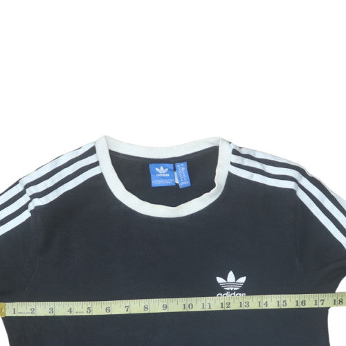 Adidas Womens Black Long Sleeve Crew Neck Jersey Top Size 10